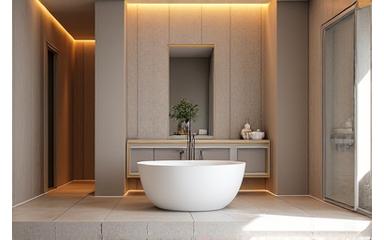 After: Luxurious spa-inspired bathroom renovation in South Surrey