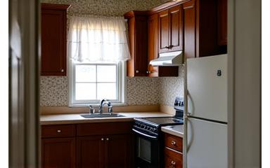 Before: Small, closed-off kitchen with traditional design